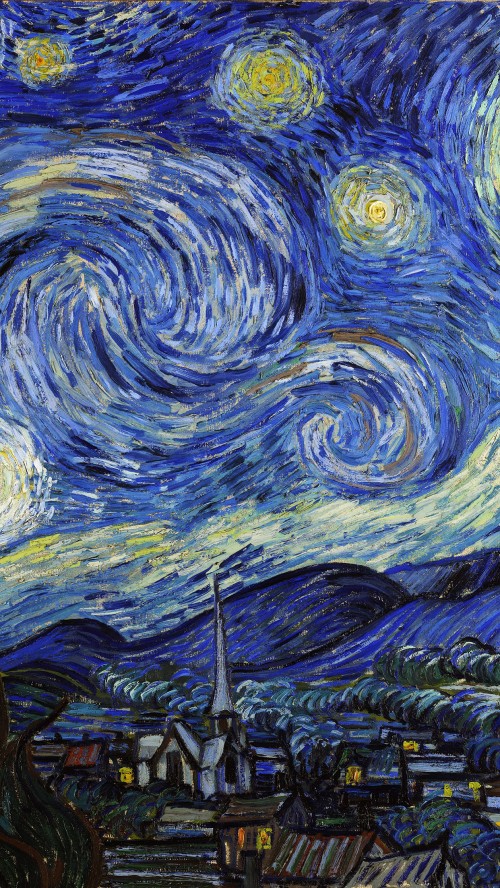 Image starry night painting, The Starry Night, Starry Night Over the Rhne, art, The Painter of Sunflowers