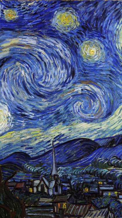 starry night painting, The Starry Night, Starry Night Over the Rhne, art, The Painter of Sunflowers