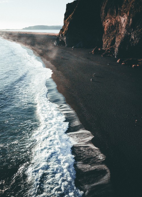 Image punaluu beach, reynisfjara beach, beach, water, cloud