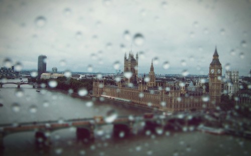 Image water droplets on glass window