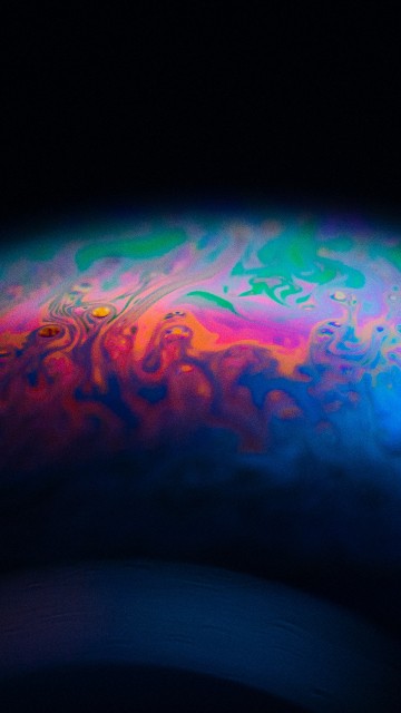 Image purple blue and green planet