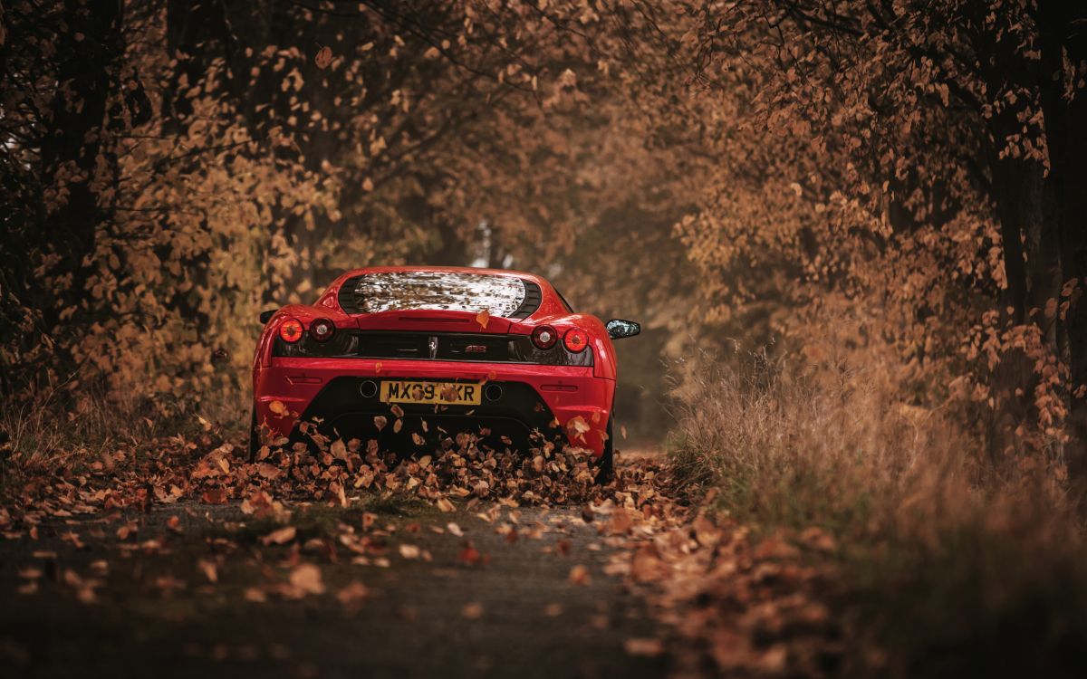 Voiture Rouge Sur Terrain D'herbe Brune Pendant la Journée. Wallpaper in 2880x1800 Resolution