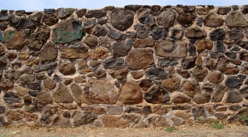 Image brown and gray stone wall