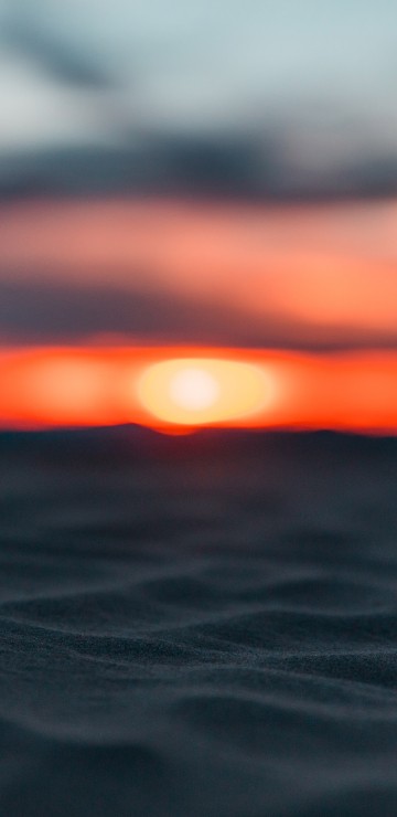 Image sunset, sunrise, desert, horizon, water