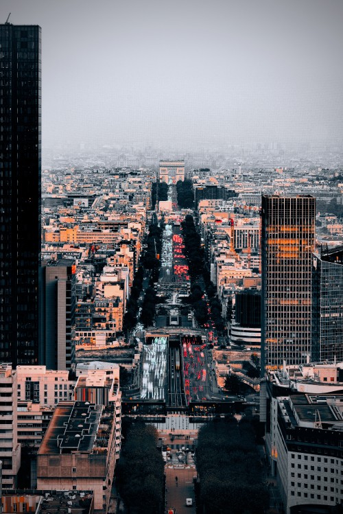 Image aerial view of city buildings during daytime