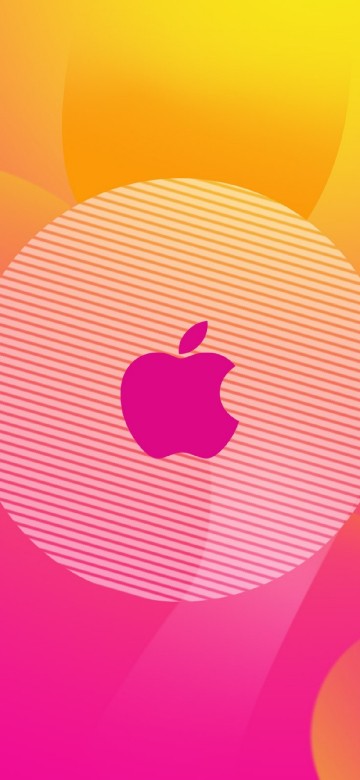 Image pink and white apple logo