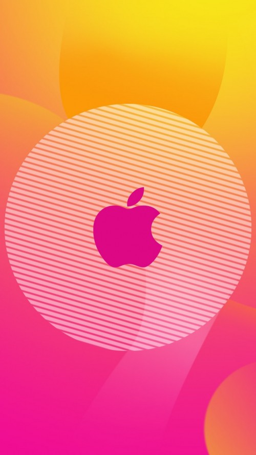 Image pink and white apple logo