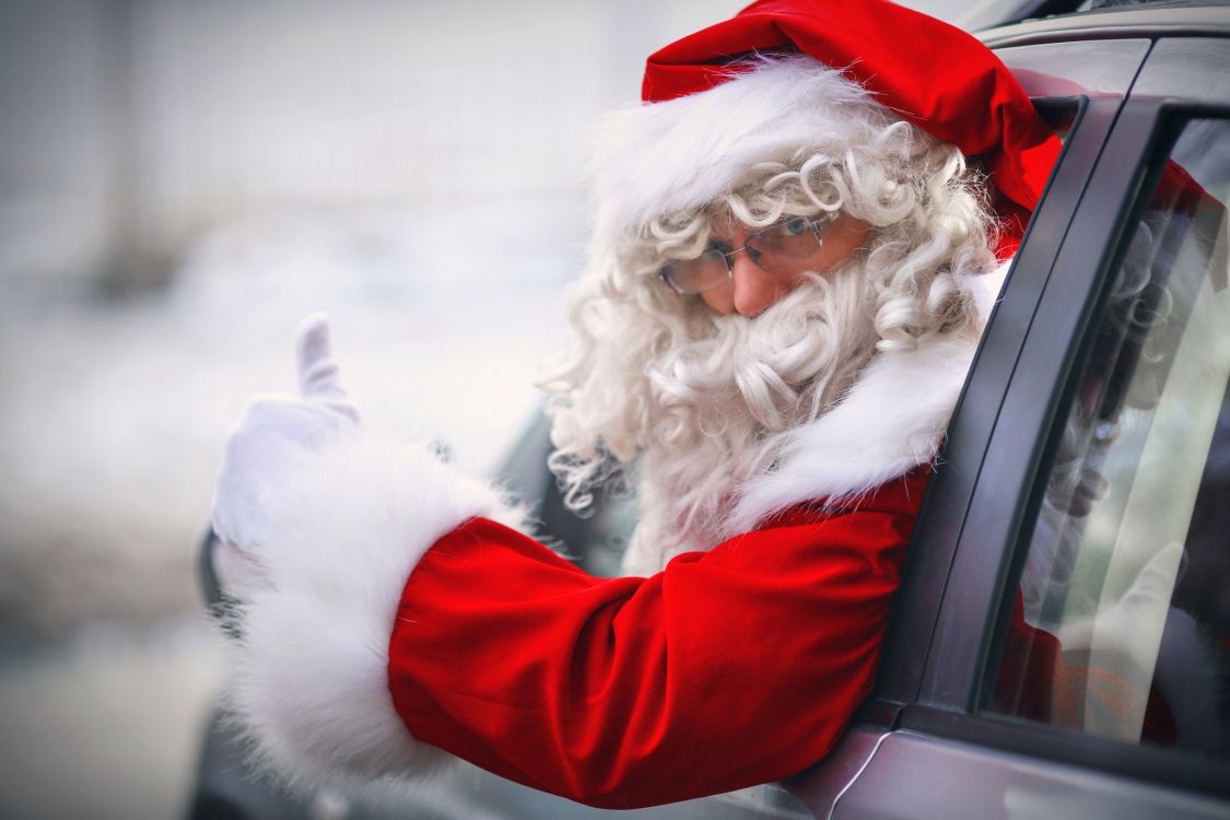 Car, Santa Claus, Christmas, Ded Moroz, Circle. Wallpaper in 2048x1365 Resolution