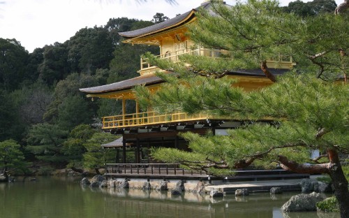 Image brown and white wooden house near green trees and river during daytime