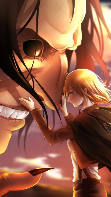 Image yellow haired female anime character