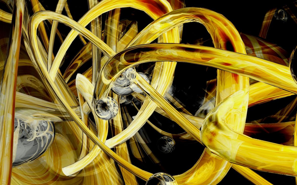 Illustration Abstraite Jaune et Noire. Wallpaper in 1920x1200 Resolution