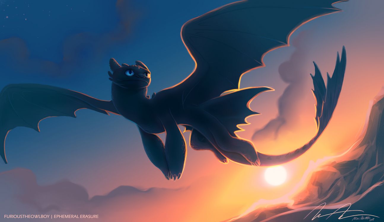 Illustration de Dragon Bleu et Blanc. Wallpaper in 3218x1863 Resolution