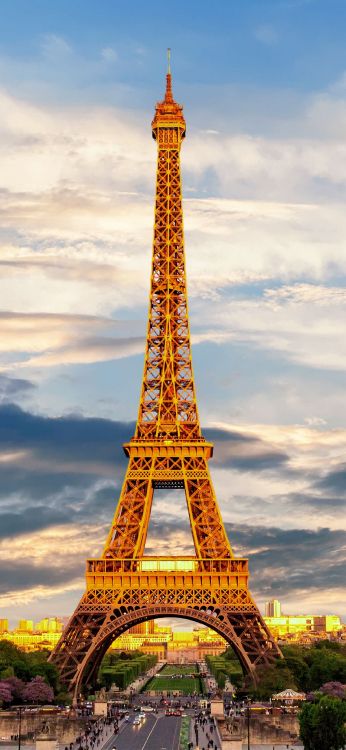 Paris, Tour Eiffel, Jardins du Trocadéro, Allemagne, Jardin Des Tuileries. Wallpaper in 1080x2340 Resolution