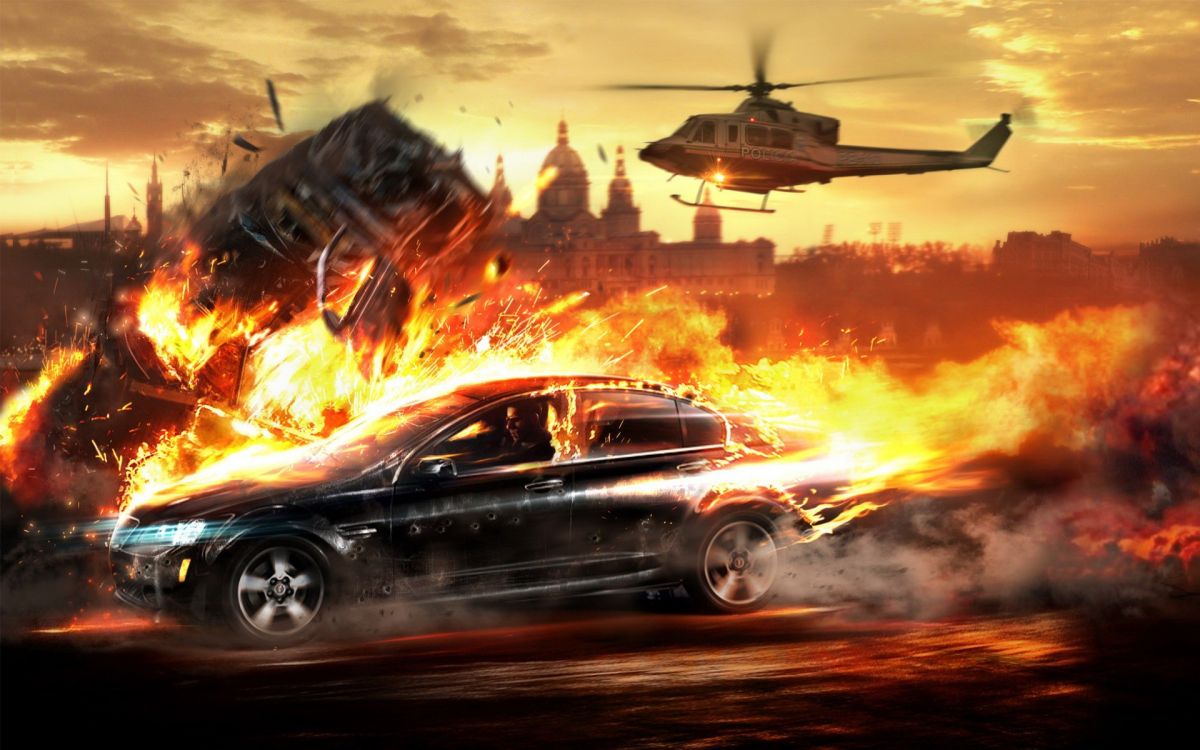 Feuer, Racing, Himmel, Automobil-design, Autorennen. Wallpaper in 1920x1200 Resolution