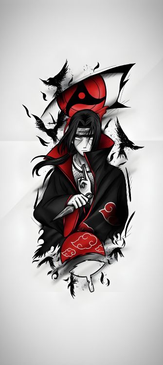 Anime, Caja Del Teléfono Itachi, Itachi Uchiha, Sasuke Uchiha, Naruto Uzumaki. Wallpaper in 2292x5120 Resolution