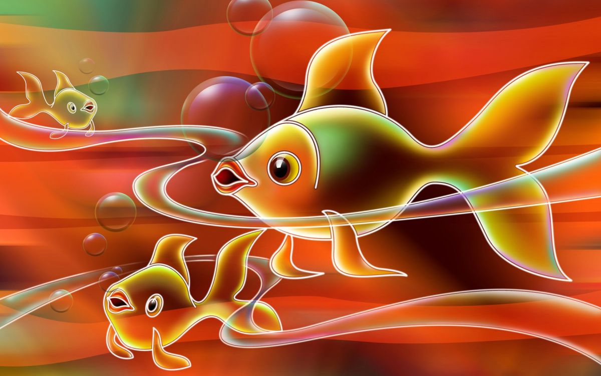 Orange Und Gelbe Abstrakte Abbildung. Wallpaper in 1920x1200 Resolution