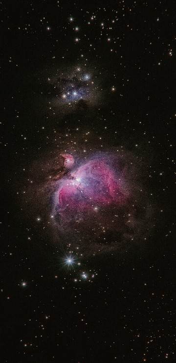 Image purple and black galaxy with stars