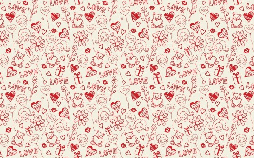 Image heart, red, pattern, design, textile