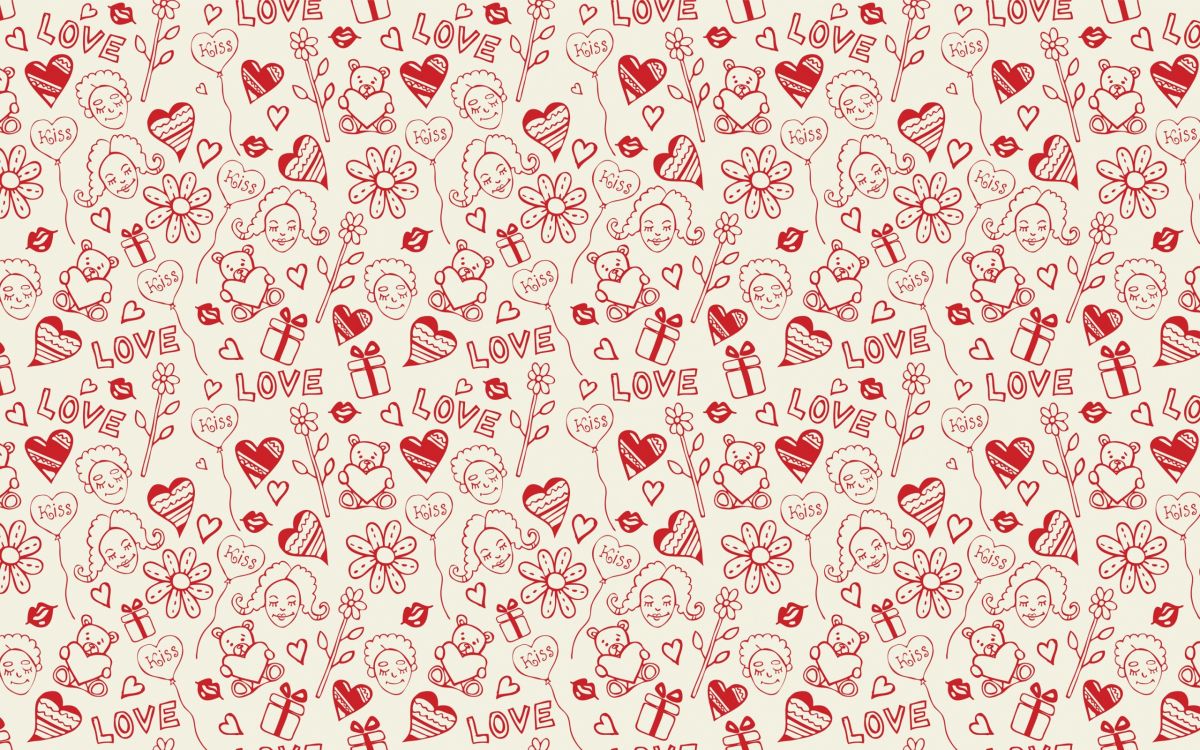 heart, red, pattern, design, textile