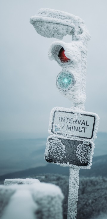 Image water, snow, freezing, winter, signage