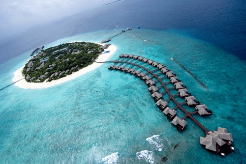 Image aerial view of blue sea during daytime