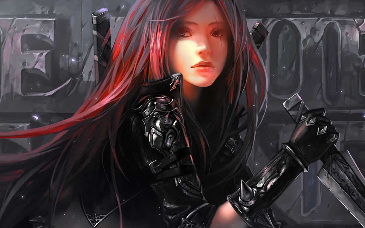 Woman With Red Hair Wearing Black Leather Jacket. Wallpaper in 3840x2400 Resolution