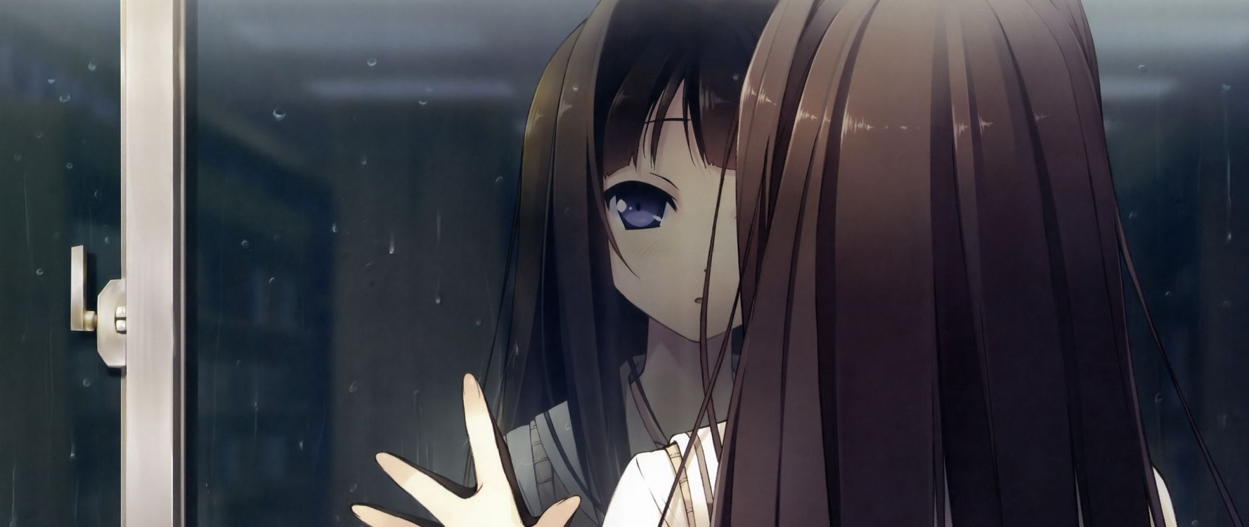 Wallpaper Black Haired Girl Anime Character Background Download Free Image
