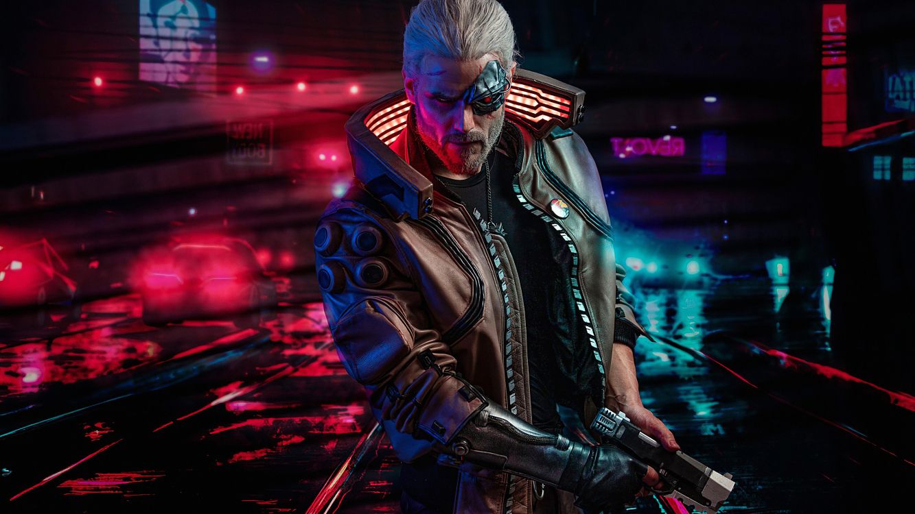 Cyberpunk 2077, Cyberpunk, Johnny Silverhand, Morado, Músico. Wallpaper in 3840x2160 Resolution