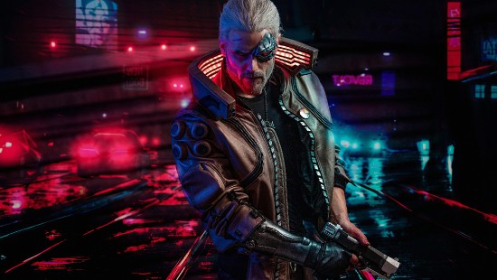 Image cyberpunk 2077, cyberpunk, johnny silverhand, purple, musician