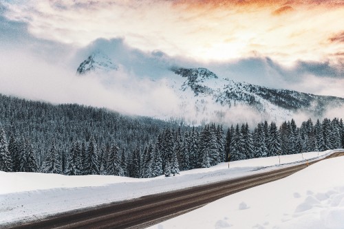 Image winter, mountain, snow, nature, cloud