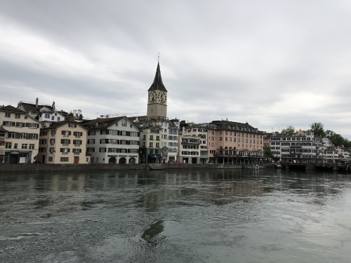 Image Zrich, water, clock tower, waterway, town