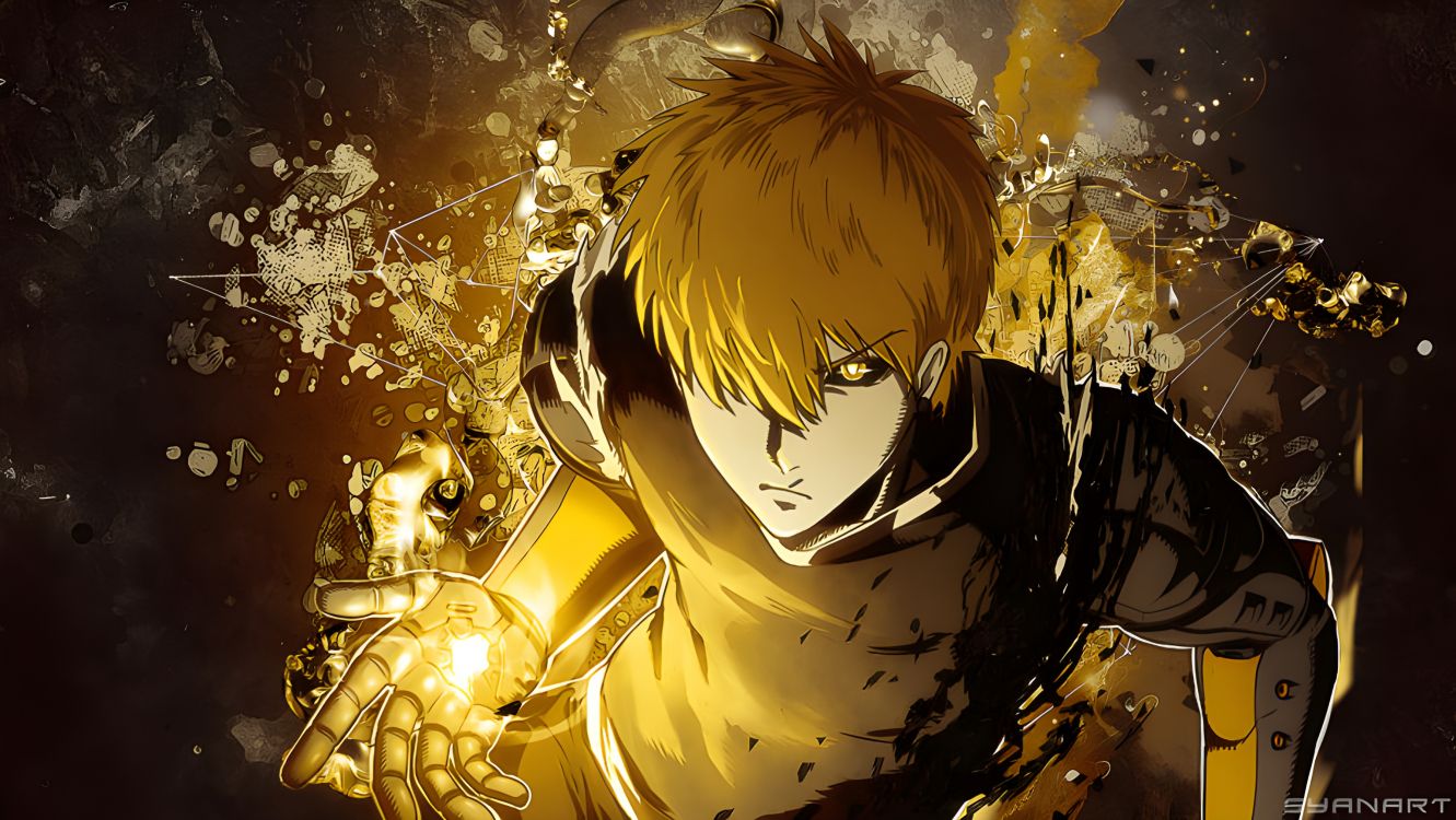 L'anime, Genos, One Punch Man, Saitama, Cheveu. Wallpaper in 3600x2028 Resolution