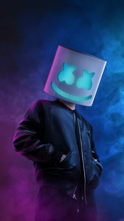 Marshmello Galaxie, Musique de Danse Électronique, Les Vêtements D'extérieur, Purple, Fedora. Wallpaper in 3260x5796 Resolution
