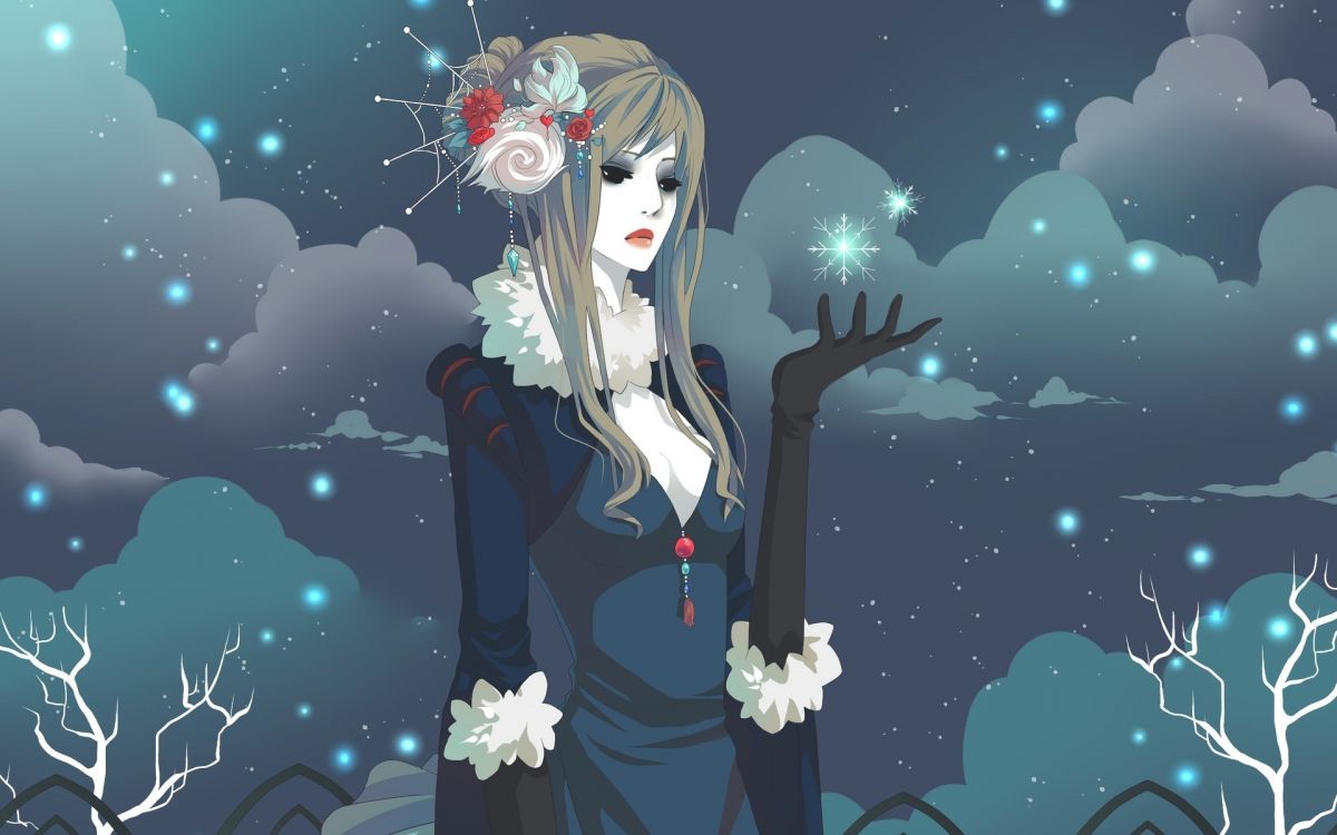 Femme en Noir et Blanc Caractère Anime Uniforme Scolaire. Wallpaper in 1920x1200 Resolution