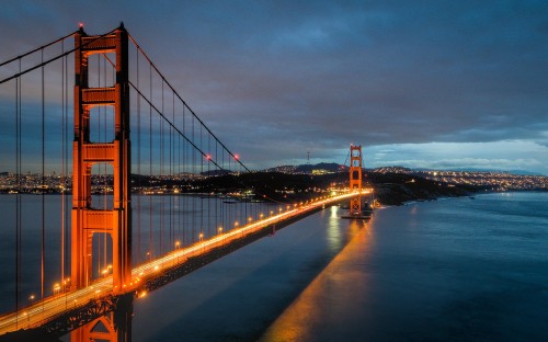 Image golden gate bridge san francisco during night time