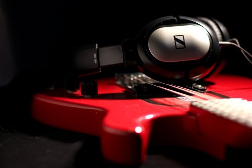 Image headphones, Sennheiser, red, technology, audio equipment