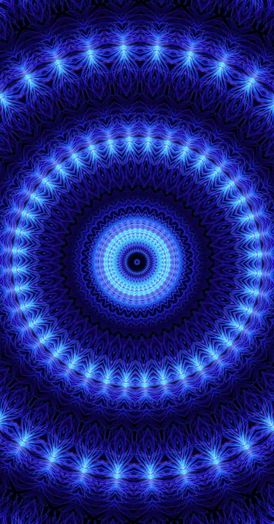 Lumière Ronde Bleue et Noire. Wallpaper in 1920x3656 Resolution