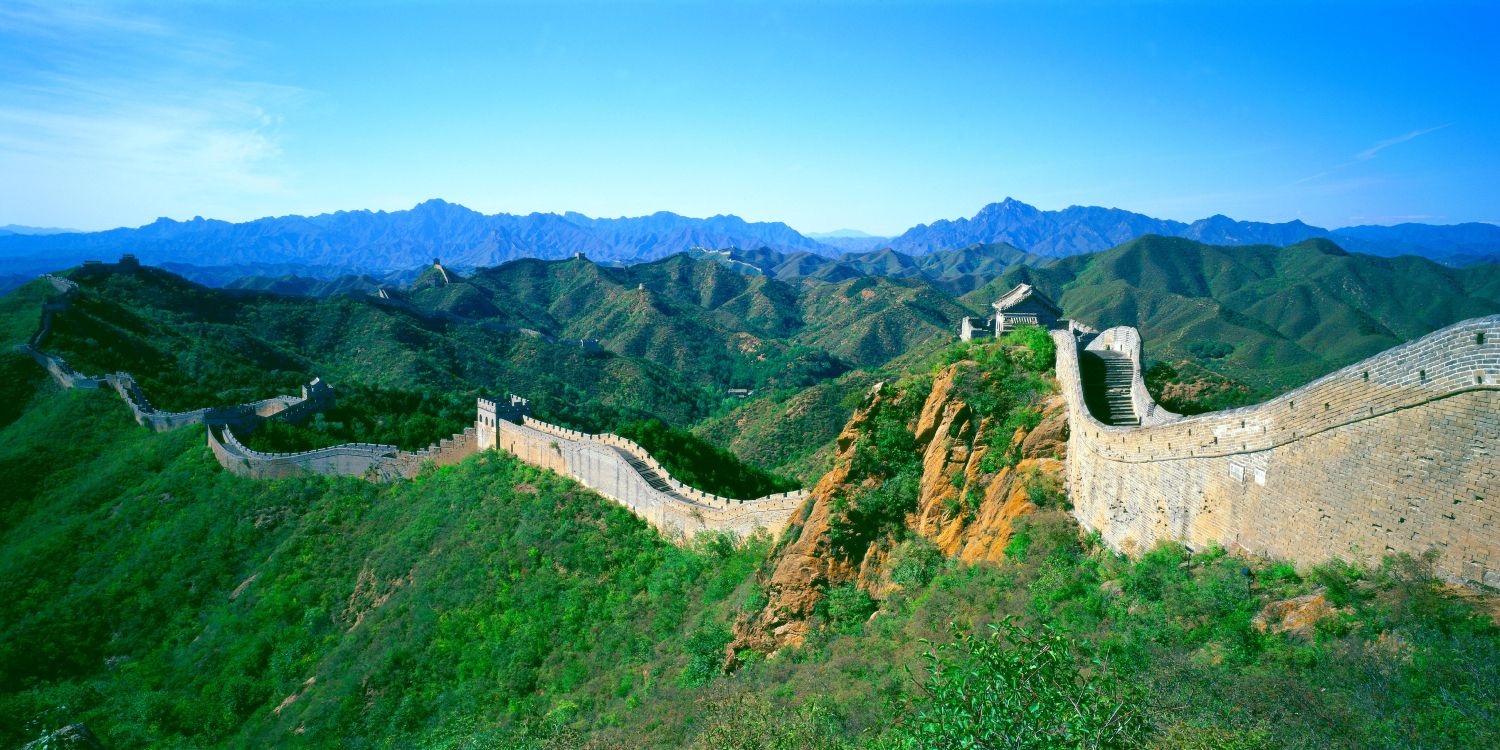 中国的长城, 慕田峪, 多山的地貌, 山站, 山脉 壁纸 4724x2362 允许