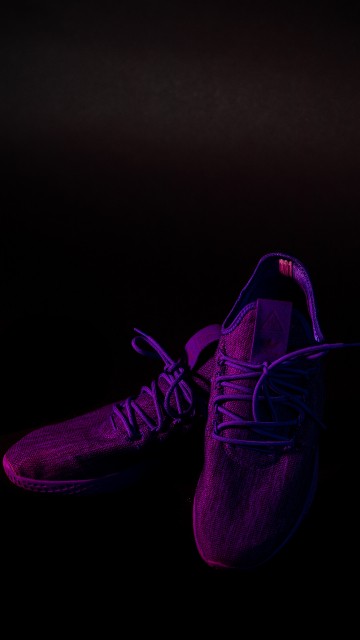 Image purple and black nike athletic shoes