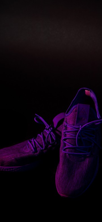 Image purple and black nike athletic shoes