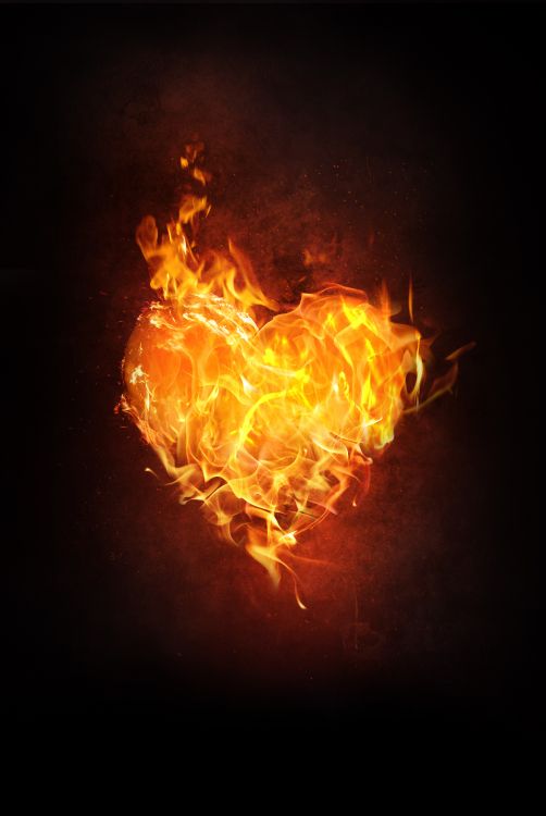 Flame, Fire, Heart, Heat, Orange. Wallpaper in 4000x5969 Resolution