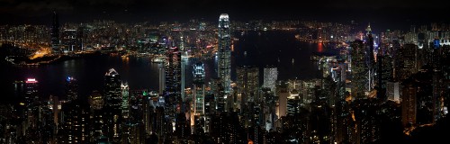 Image city skyline during night time