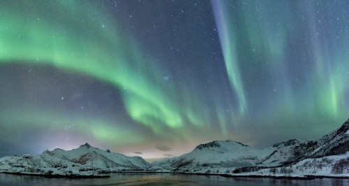 Image norway, aurora, nature, green, atmosphere