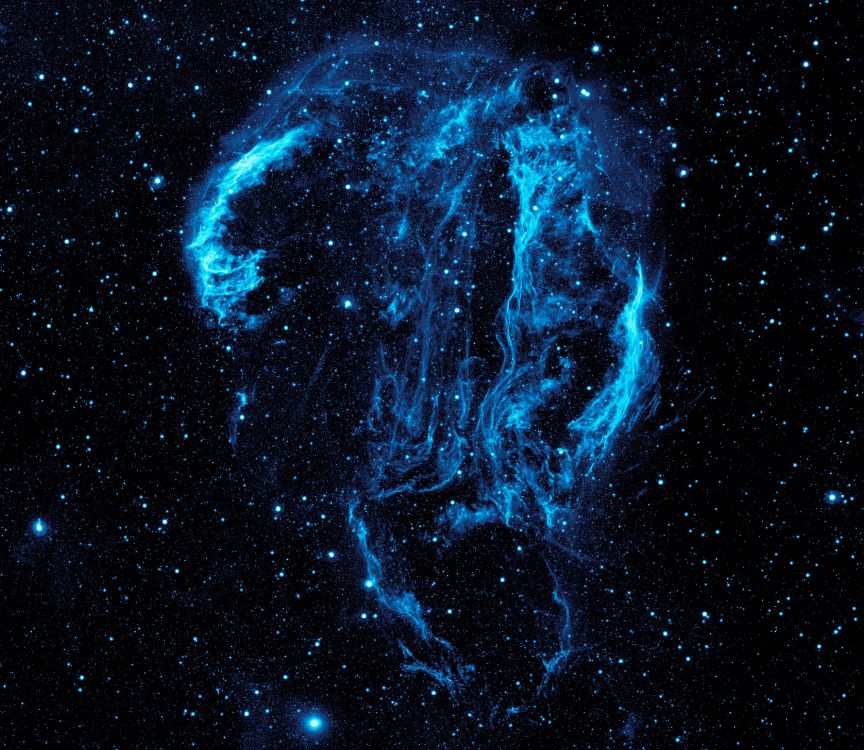 Illustration de la Galaxie Bleue et Blanche. Wallpaper in 6000x5208 Resolution