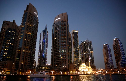 Image city skyline during night time