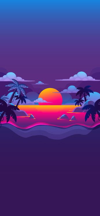 Atmosphère, Azure, Purple, Afterglow, Art. Wallpaper in 3510x7605 Resolution