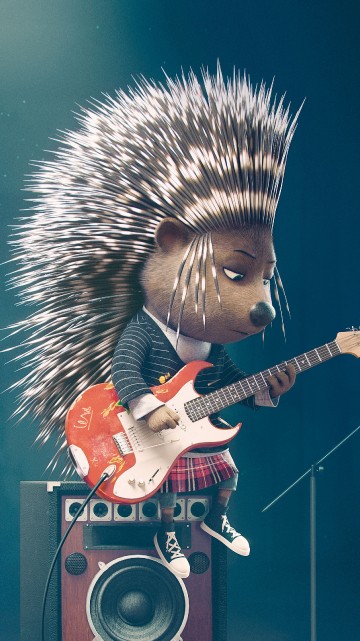 Image man playing guitar on stage