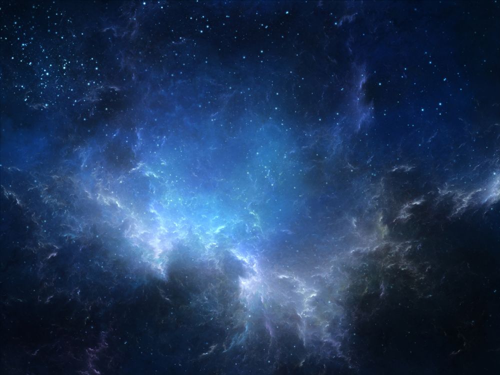 Blau-weiße Sternennacht. Wallpaper in 6000x4500 Resolution