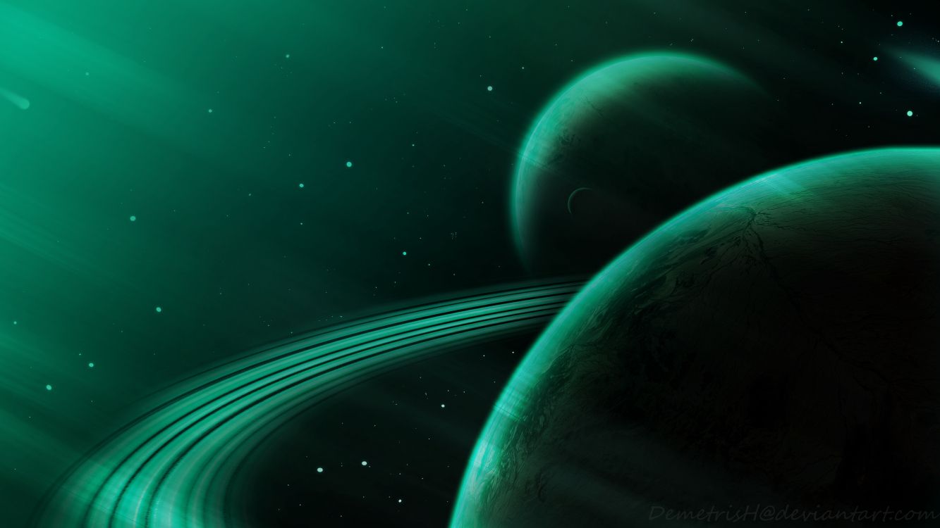 Grüne Und Schwarze Galaxie Abbildung. Wallpaper in 3840x2160 Resolution