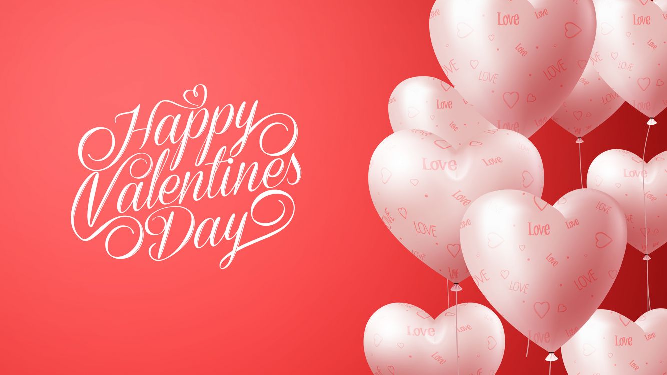 Cœur, le Jour de Valentines, Amour, Red, Montgolfière. Wallpaper in 3840x2160 Resolution